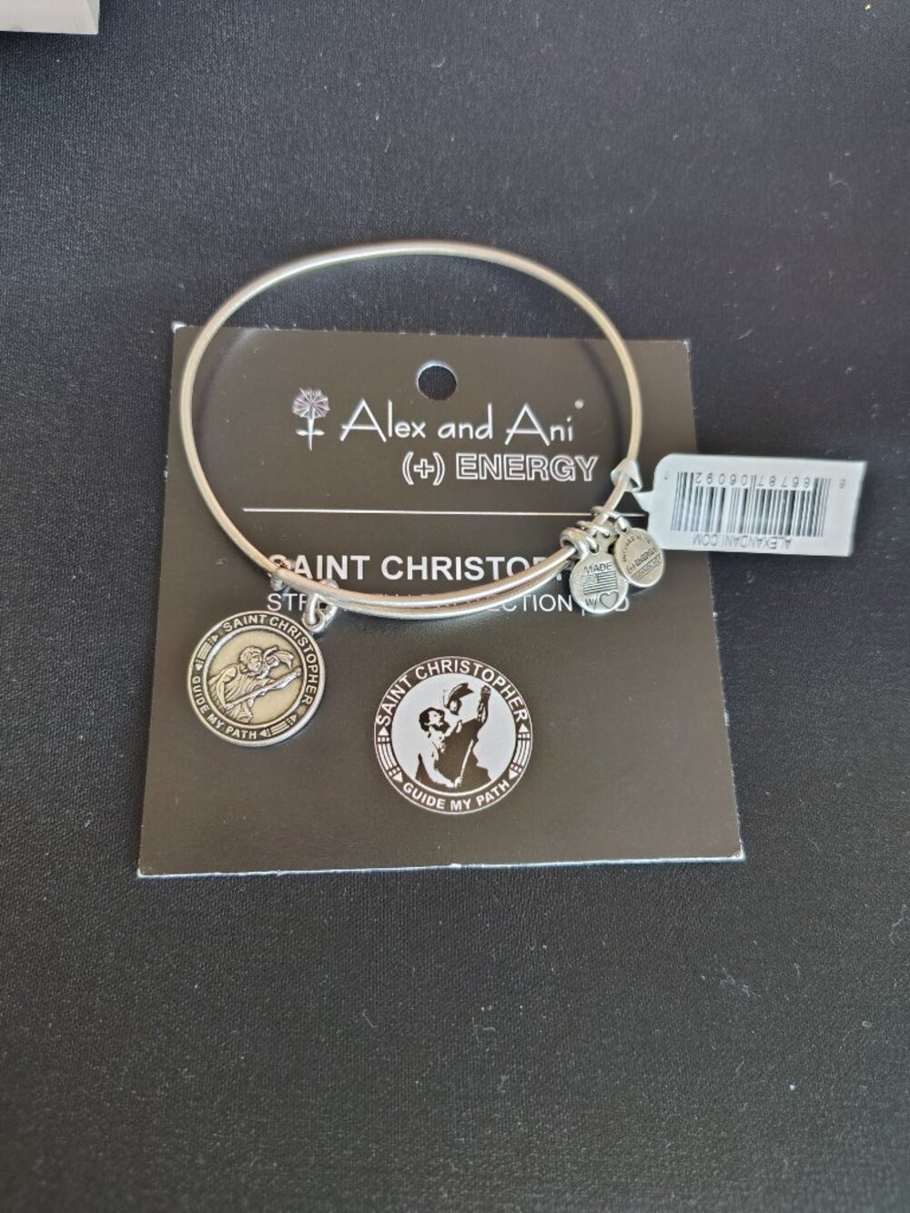 Alex and Ani Saint Christopher W/ Card New Bangle  827